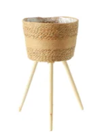 Nordic Sle Living Room Plant Gourd Flower Basket Decorative Wier Flower Pot Balcony Floor Standing Flower Ra Woven Bask... - Image 4