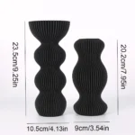 Elegant Bohemian style black brown plastic vase - perfect for farmhouse decoration, dining table centerpiece and bookshelf embel - Image 4