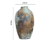 Rough Ceramic Ceramic Vase Countertop Flower Arrangement Retro Nostalgic Wabi-sabi Style Handmade B&B Hotel Ornament - Image 6