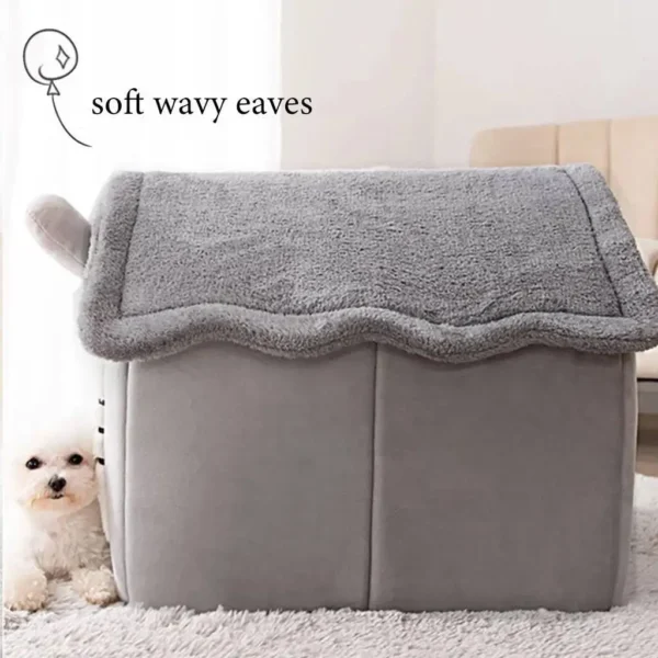 Foldable Pet Bed Removable Washable Indoor Cat Nest Kennel House With Sleeping Area For Small Dogs And Cats