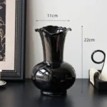 Lace-Mouth Glass Vase for Living Room Flower Arrangement Fresh Flowers Dried Flowers Decorative Flower Vessel Ornaments Crafts - Image 5