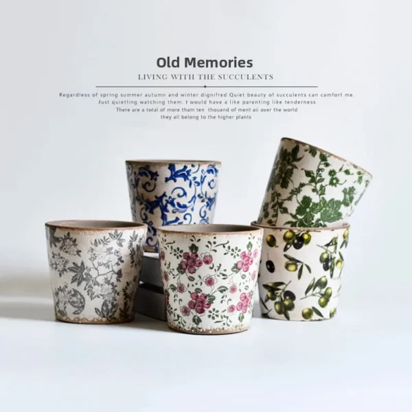 Vintage Blue & White Porcelain Hanging Flower Pot Elegance