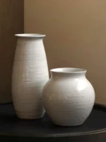 Minimalist White Cerc Flower Vase for Elegant Home Decor - Image 5