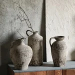 Jingdezhen rough pottery dry flower vase ornament vintage ceramic pot new Mediterranean milk pot flowerpot - Image 5
