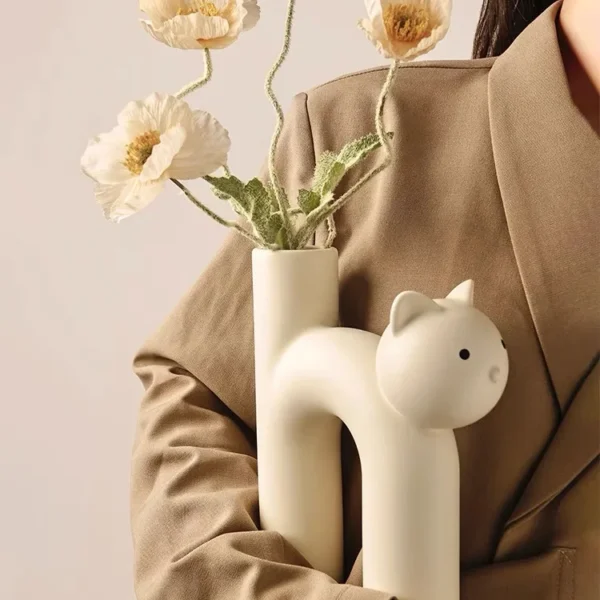 Cute Cry Cerc Flower Vase Creative Plant Hydroponics Home Decoration Ornaments Living Room Entrance Tabletop