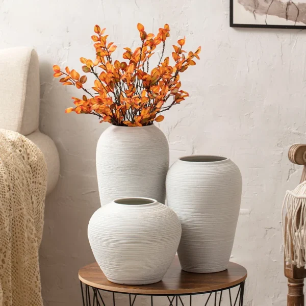 Elegant Jingdezhen Minimalist Hydroponic Vase Set for Home Decor