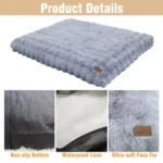 M-4XL Ultra-soft Plush Dog Bed Pet Cat Calming Sleeping Bed Thicker Foam Base Crate Bed Multiple Sizes Option for Dogs - Image 5