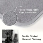 2 pieces of embossed flannel bathroom absorbent floor mats 2-piece set furry shower room non-slip floor mats home entrance mats - Image 3