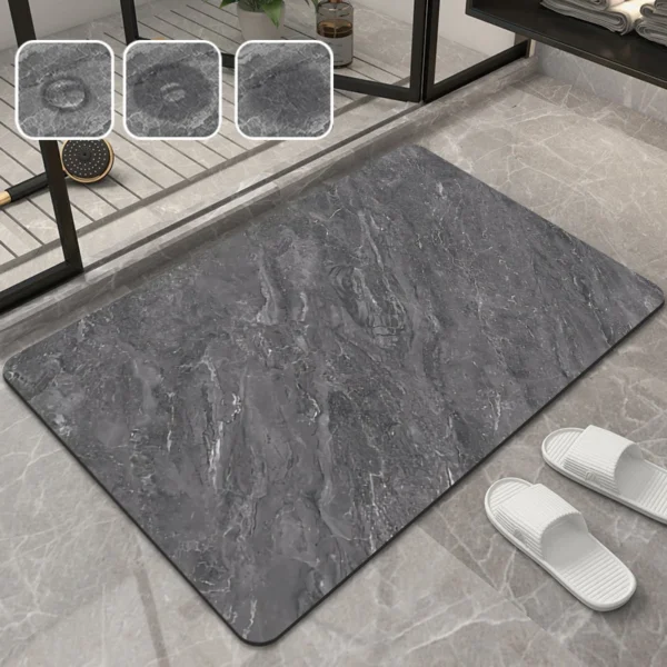 Smilp Bath Rug Super Absorbent Bath Mat Bathroom Rugs Washable Doormats Bathtub Side Carpet Anti-slip Shower Mat Foot Pad 발매트