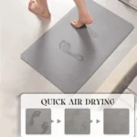 Solid color diatom mud bathroom anti-slip mat shower room door absorbent foot mat dirt-resistant toilet mat door mat - Image 4