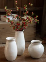 Minimalist White Cerc Flower Vase for Elegant Home Decor - Image 4