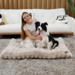 M-4XL Ultra-soft Plush Dog Bed Pet Cat Calming Sleeping Bed Thicker Foam Base Crate Bed Multiple Sizes Option for Dogs - Image 2