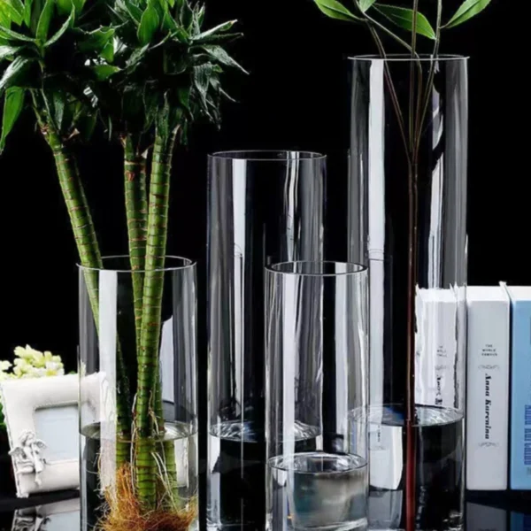 Elegant Thiened Glass Bottle Vase for Stylish Home Decor