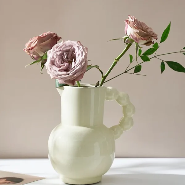 Ele Cry Sle Cerc Tulip Vase Living Room Dining Table Decorative Flower Pot French Sle Home Decoration Accories