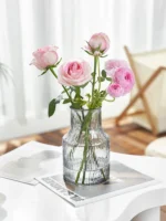 Modern Simplici Glass Flower Vase Decorative Pieces Living Room Decor Fre Roses And Lilies Water Cultivated Home Decor - Image 5