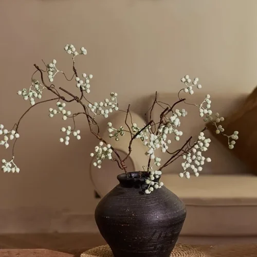 Elegant Song Dynasty Vase with Artificial Floral Arrangement