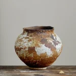 Jingdezhen Retro Wabi-sabi Rough Ceramic Handmade Vase B&B Pottery Jar New Chinese Style Dried Flower Succulent Flower Pot Home - Image 6
