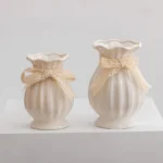 Nordic Large White Cerc Flower Vase Simple Modern Decoration Fre Flowers Dried Flowers Desktop Flower Arrangement Living...