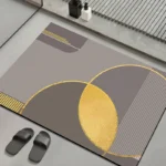 1 piece of diatomaceous earth material machine washable rectangular home decoration bathroom pad bathroom absorbent pad - Image 2