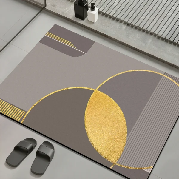 1 piece of diatomaceous earth material machine washable rectangular home decoration bathroom pad bathroom absorbent pad