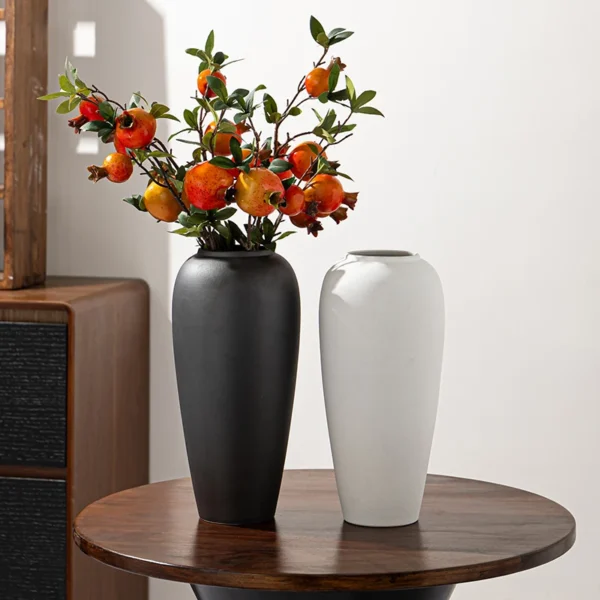 Ele Cerc Flower Vase Nordic mat Sle for Living Room Desktop Decorative Items Dry Flower Hydroponics White Pot