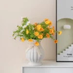 Nordic Large White Cerc Flower Vase Simple Modern Decoration Fre Flowers Dried Flowers Desktop Flower Arrangement Living... - Image 2