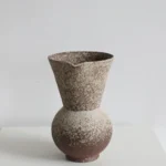 Wabi-sabi style soft furnishings with Jingdezhen handmade pottery ceramic vase vintage rough pot flower arrangement - Image 4
