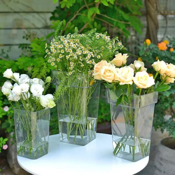 Modern Acrylic Flower Vase for Fresh & Dried Arrangements