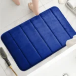 Bathroom Coral Velvet Anti-skid Mat,Quick Water Absorption,Dry Machine Washing,Toilet Mat,SoftComfortable, Easy Mat Bathroom Use - Image 2
