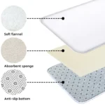 Seaside series bathroom anti slip floor mat, shower room small carpet, washbasin, absorbent foot mat, modern decorative mat - Image 5
