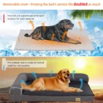 XXL Orthopedic Dog Bed - Luxe L-Shape Lounge with Washable Cover - Image 5