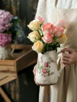 Retro Creative Art Cerc Flower Vase Bottle Home Decoration Living Room Water Cultivation Container Plant Stand Ornament - Image 3