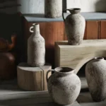 Jingdezhen rough pottery dry flower vase ornament vintage ceramic pot new Mediterranean milk pot flowerpot - Image 3
