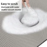 1 piece of diatomaceous earth material machine washable rectangular home decoration bathroom pad bathroom absorbent pad - Image 4