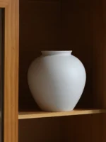 Wabi Sabi Large Cerc Flower Vase for Elegant Floral Display - Image 4