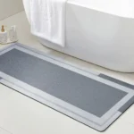 VIKAMA Bathroom Runner Rug with No Slip Rubber Backing Quick Dry Ultra Absorbent Bath Mat Machine Washable Floor Mats Home Decor