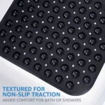 non-slip bathtub mat shower mat with drain holes and suction cups machine washable household bathroom shower carpet bathroom - Image 3