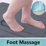 Coral Velvet Anti-skid Bathroom Mat,Quick Water Absorption Toilet Mat,Soft Comfortable Pad, Easy Mat Bathroom Use Doormat - Image 5