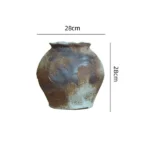 Rough Ceramic Ceramic Vase Countertop Flower Arrangement Retro Nostalgic Wabi-sabi Style Handmade B&B Hotel Ornament - Image 5