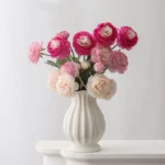 Nordic Large White Cerc Flower Vase Simple Modern Decoration Fre Flowers Dried Flowers Desktop Flower Arrangement Living... - Image 3