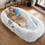 Human Dog Bed, Washable Faux Fur Dog Bed for People Doze Off, Napping Orthopedic Dog Bed, 71''x45''x14'' Size Fits You and Pets - Image 3