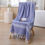 1pc Beach Towel Oversized 40x70in 100% Cotton Quick Drying Towel Extra Large Turkish Towel For Adults, Beach Accessories - Image 3