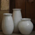 Minimalist White Cerc Flower Vase for Elegant Home Decor