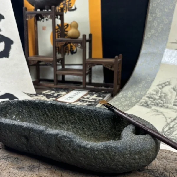 Retro Chinese Sle Han Bri Stone Art Flower Pot Zen Hydroponic een Plant Countryside Flower Desktop Scenery Flower Pot