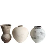 Wabi-sabi style soft furnishings with Jingdezhen handmade pottery ceramic vase vintage rough pot flower arrangement - Image 5