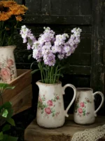 Retro Creative Art Cerc Flower Vase Bottle Home Decoration Living Room Water Cultivation Container Plant Stand Ornament - Image 2