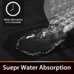 Furry solid color embroidery bathroom thick absorbent floor mat thick shower room non-slip foot mat dirt-resistant entrance mat - Image 4