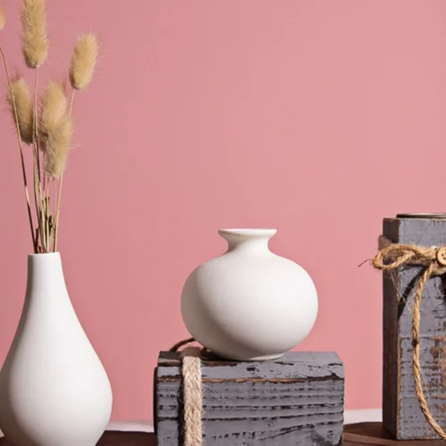 Minimalist Elegance: Modern Mat Cerc Flower Vase for Home Decor