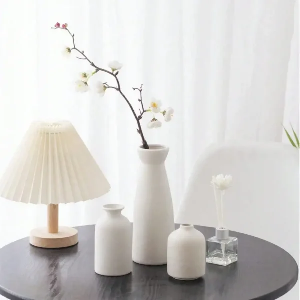 Elegant 3-Piece Bohemian Ceramic Vase Set for Chic Interiors