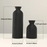 Modern Black Plastic Vase - Chic Boho Decor for Every Room - Image 6